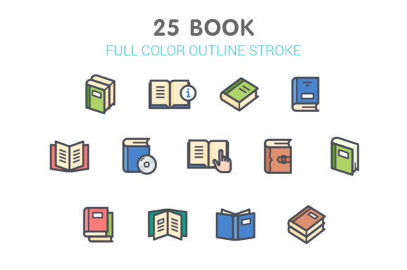 Book Line with Color Icon: A Versatile Design Resource for Modern Creatives