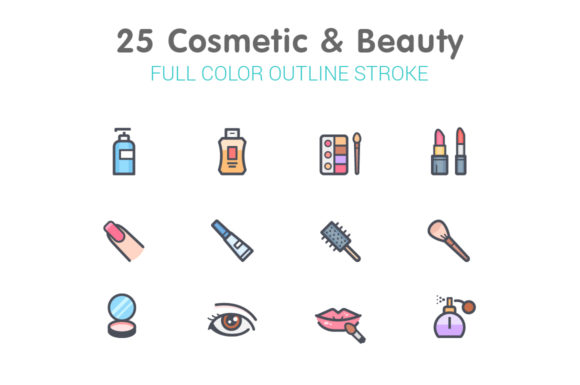 Cosmetic Beauty Line with Color: A Flexible Design Resource for Modern Visual Projects