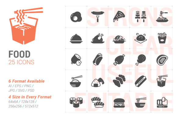 Food and Meal Filled Icon Set: A Practical Resource for Designers and Marketers