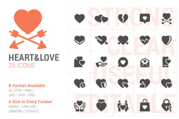 Heart Love Filled Icon: A Versatile Design Resource for Modern Visual Communication