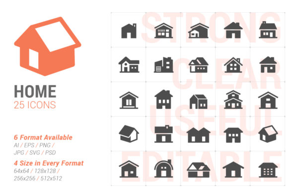 Home Filled Icon Collection for Versatile Design Use