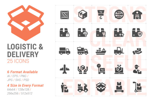 Logistic Delivery Filled Icon: A Versatile Visual Asset for Modern Design Projects