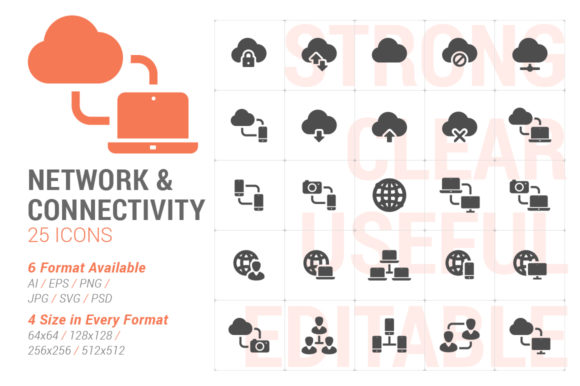 Network Connectivity Filled Icon Set: A Practical Resource for Designers and Marketers