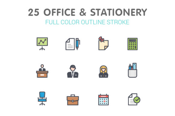 Office Stationery Line with Color: A Fresh Approach to Modern Typography