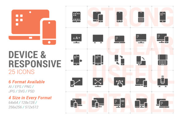 Responsive Device Filled Style Icons: A Versatile Design Resource for Modern Projects