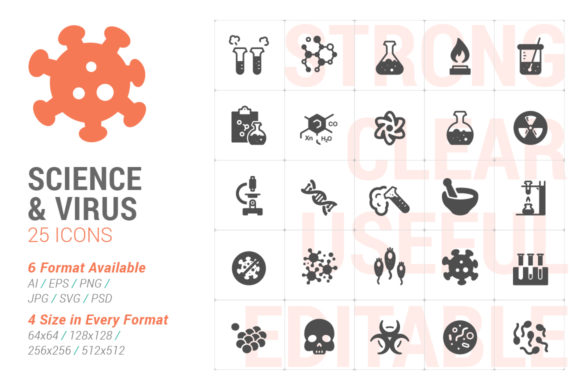 Science Virus Filled Icon Set: A Practical Tool for Visual Workflow Enhancement