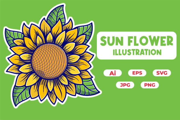 Sunflower Illustration Flat Style: A Practical Choice for Modern Design Projects