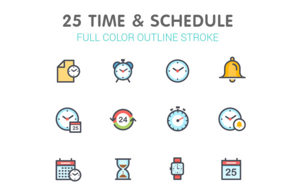 Time Schedule Line with Color: A Versatile Design Resource for Modern Projects