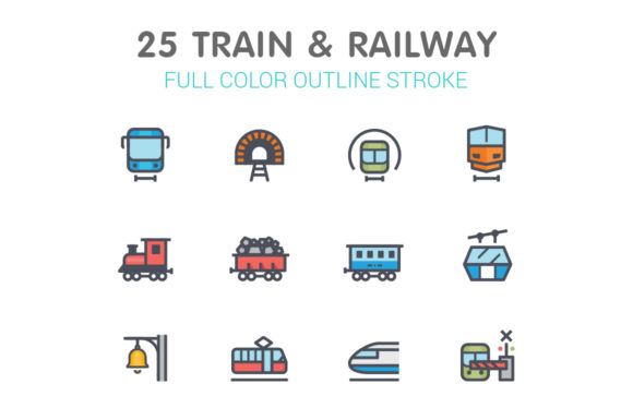 Train Railway Line with Color: A Modern Creative Resource for Digital Design