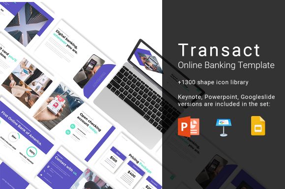Transact Online Banking Template for Modern Fin-Tech