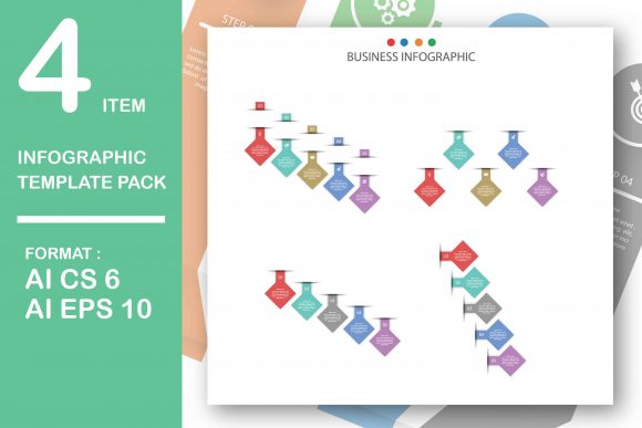 Unlocking Creativity and Efficiency with the Infographic Template Pack with 4 Design