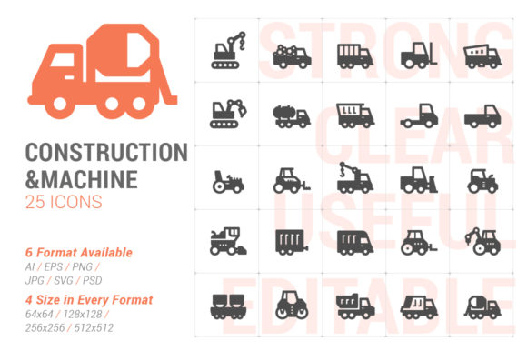 Unlocking the Power of Construction Machine Filled Icons in Modern Design Projects