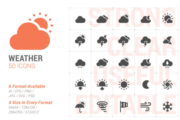 Weather Forecast Filled Icon Set: A Practical Resource for Designers and Marketers