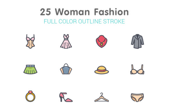 Woman Fashion Line with Color: A Versatile Design Resource