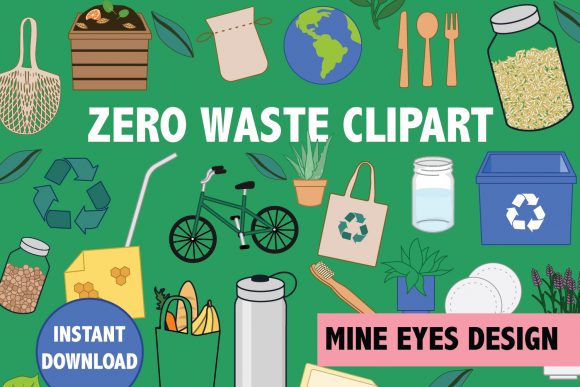 Zero Waste Clipart: Enhancing Creative Projects with Sustainable Visuals